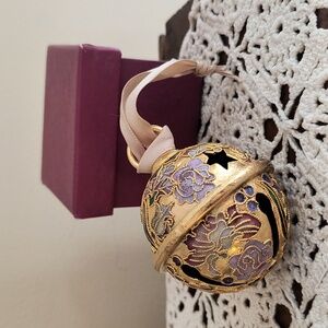 Vintage Cloisonne Enamel Christmas Bell